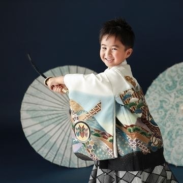 ５才男子着物の貸衣装レンタルは福島県田村市の写真館フジフォトスタジオへ